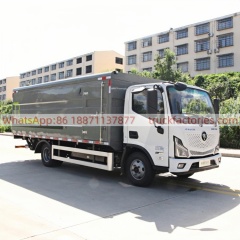 福田227马力纯电动密闭式桶装垃圾卡车40