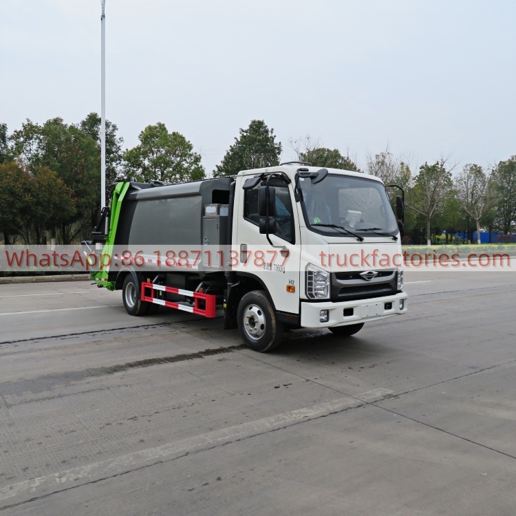 Foton Quanchai 150HP Compressed Garbage Truck, Large Sanitation Garbage Collection and Transportation Vehicle