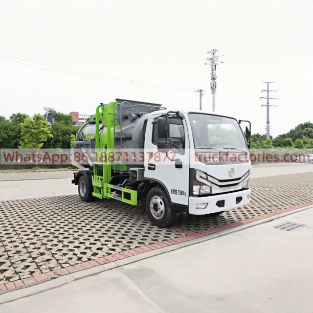 Dongfeng 185HP Cummins Kitchen Waste Truck 6000L Sealed Swill Collection and Transportation Vehicle
