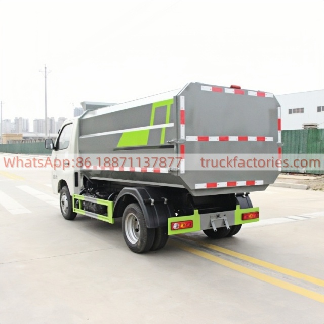 Foton Self-Loading Garbage Truck, Fully Automatic Bucket-Hanging Sanitation Garbage Transport Vehicle