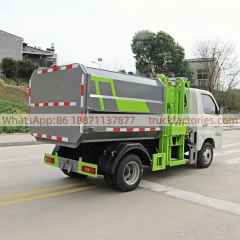Foton Self-Loading Garbage Truck, Fully Automatic Bucket-Hanging Sanitation Garbage Transport Vehicle