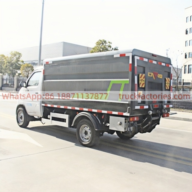 Dongfeng Pure Electric Enclosed Barrel Garbage Truck, Zero-Emission Urban Sanitation Collection Vehicle