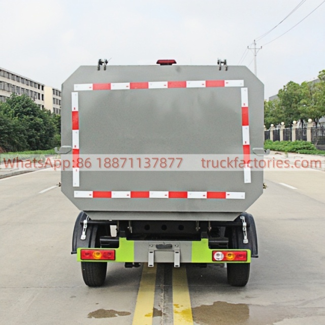 福田纯电动自装卸式垃圾卡车13