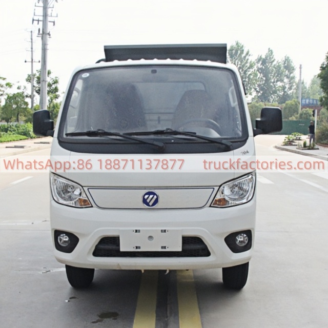 福田纯电动自装卸式垃圾卡车13