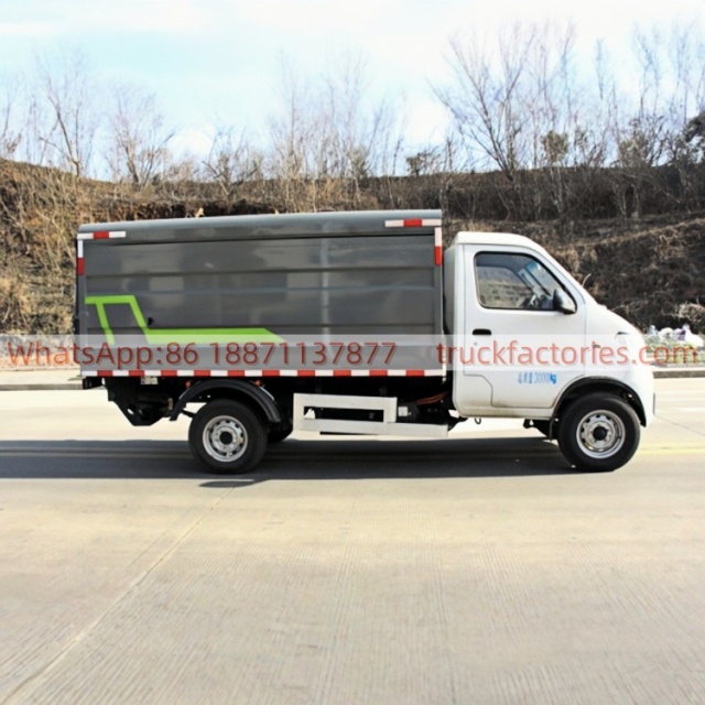 Dongfeng Pure Electric Enclosed Barrel Garbage Truck, Zero-Emission Urban Sanitation Collection Vehicle
