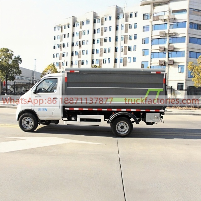 Dongfeng Pure Electric Enclosed Barrel Garbage Truck, Zero-Emission Urban Sanitation Collection Vehicle