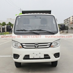 Foton Self-Loading Garbage Truck, Fully Automatic Bucket-Hanging Sanitation Garbage Transport Vehicle