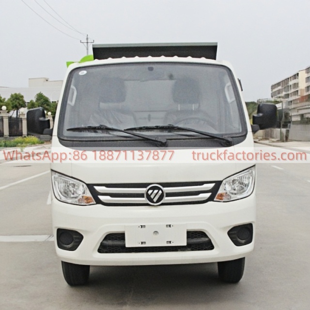 Foton Self-Loading Garbage Truck, Fully Automatic Bucket-Hanging Sanitation Garbage Transport Vehicle
