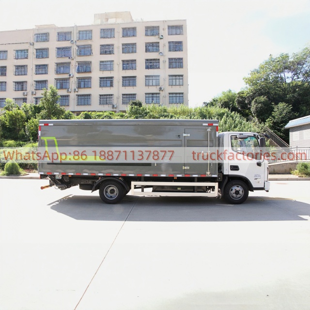 福田227马力纯电动密闭式桶装垃圾卡车40