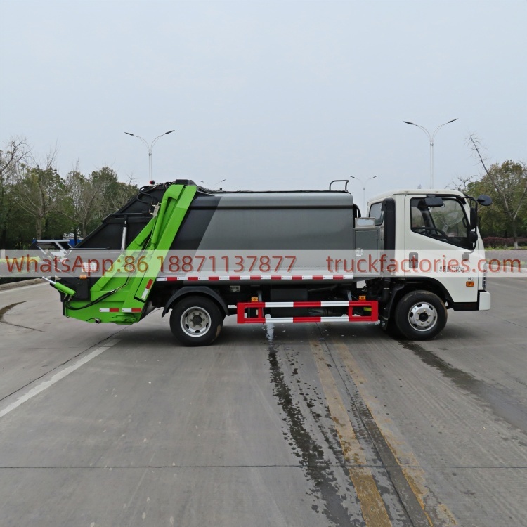 Foton Quanchai 150HP Compressed Garbage Truck, Large Sanitation Garbage Collection and Transportation Vehicle