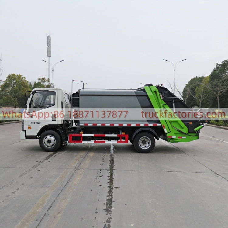 Foton Quanchai 150HP Compressed Garbage Truck, Large Sanitation Garbage Collection and Transportation Vehicle