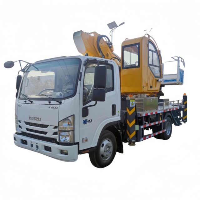IS UZU high-altitude lifting platform operation truck, truck with lifting platform, aerial lifting platform truck