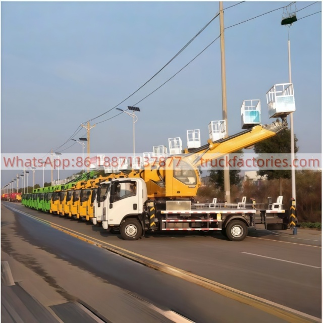 高空作业卡车\01 出口车型\批量发车图片