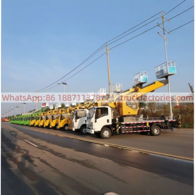 高空作业卡车\01 出口车型\批量发车图片