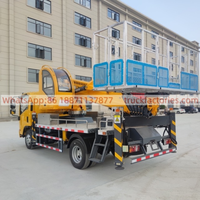 高空作业卡车\01 出口车型\五十铃28米大吊篮