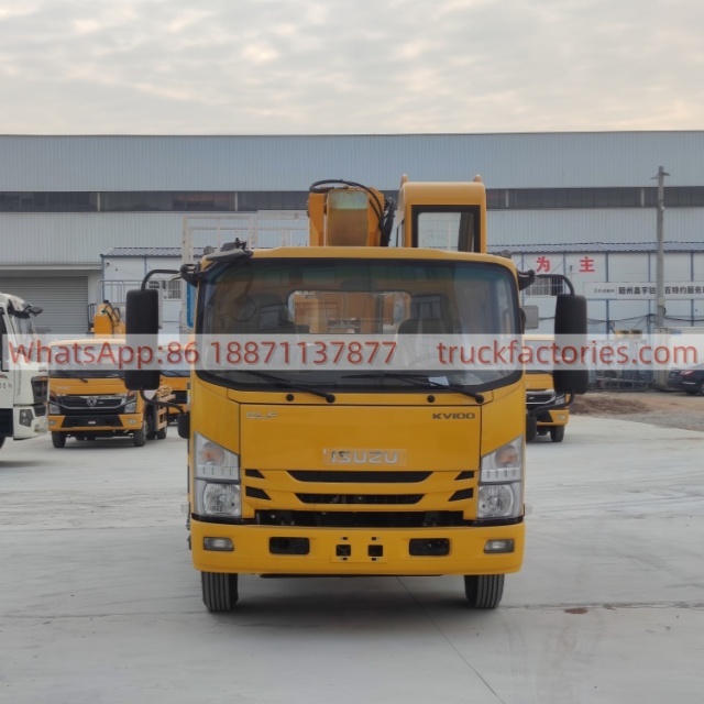 高空作业卡车\01 出口车型\五十铃28米大吊篮