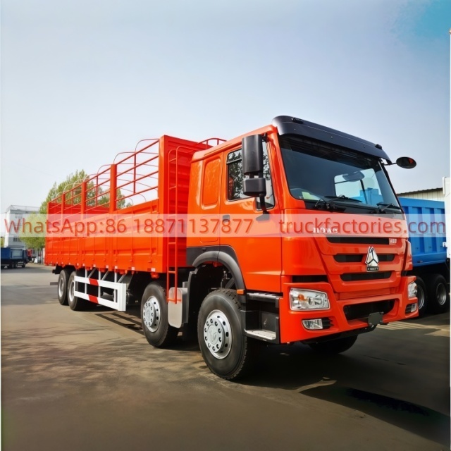 仓栏载货\8x4 400hp 右驾 仓栏载货 (亮红)