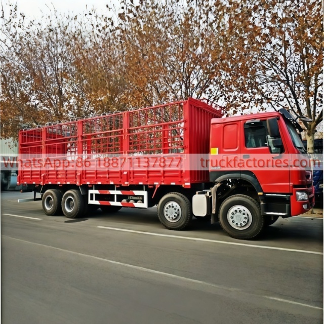 仓栏载货\8x4 400hp 右驾 仓栏载货 (亮红)