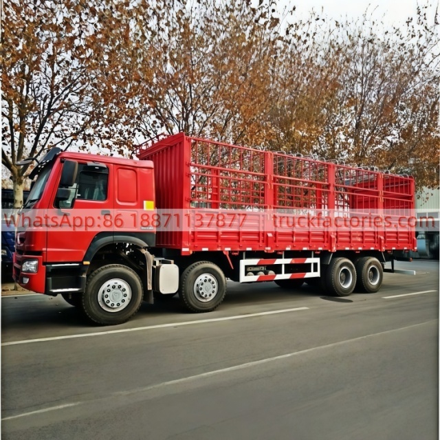 仓栏载货\8x4 400hp 右驾 仓栏载货 (亮红)
