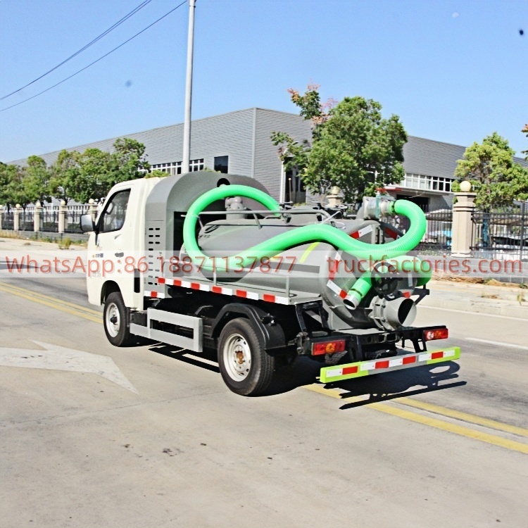 Foton 1.2 Cubic Meter Pure Electric Fecal Suction Truck, New Energy Sanitary Sewage Suction Truck