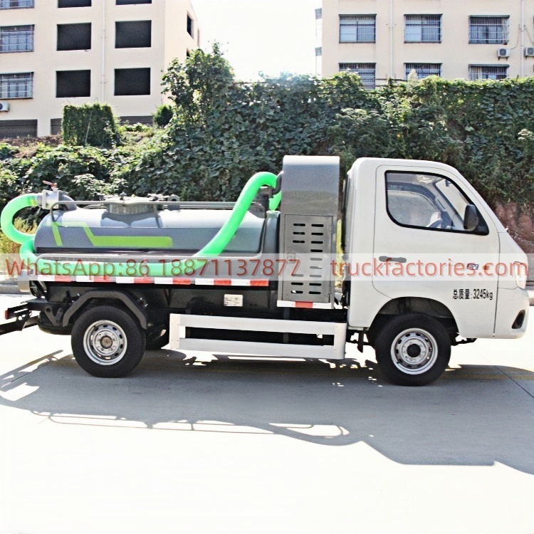 Foton 1.2 Cubic Meter Pure Electric Fecal Suction Truck, New Energy Sanitary Sewage Suction Truck
