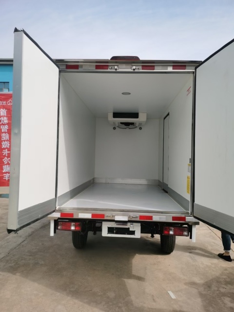 A refrigerated truck is a vehicle that is used to transport temperature-sensitive cargo