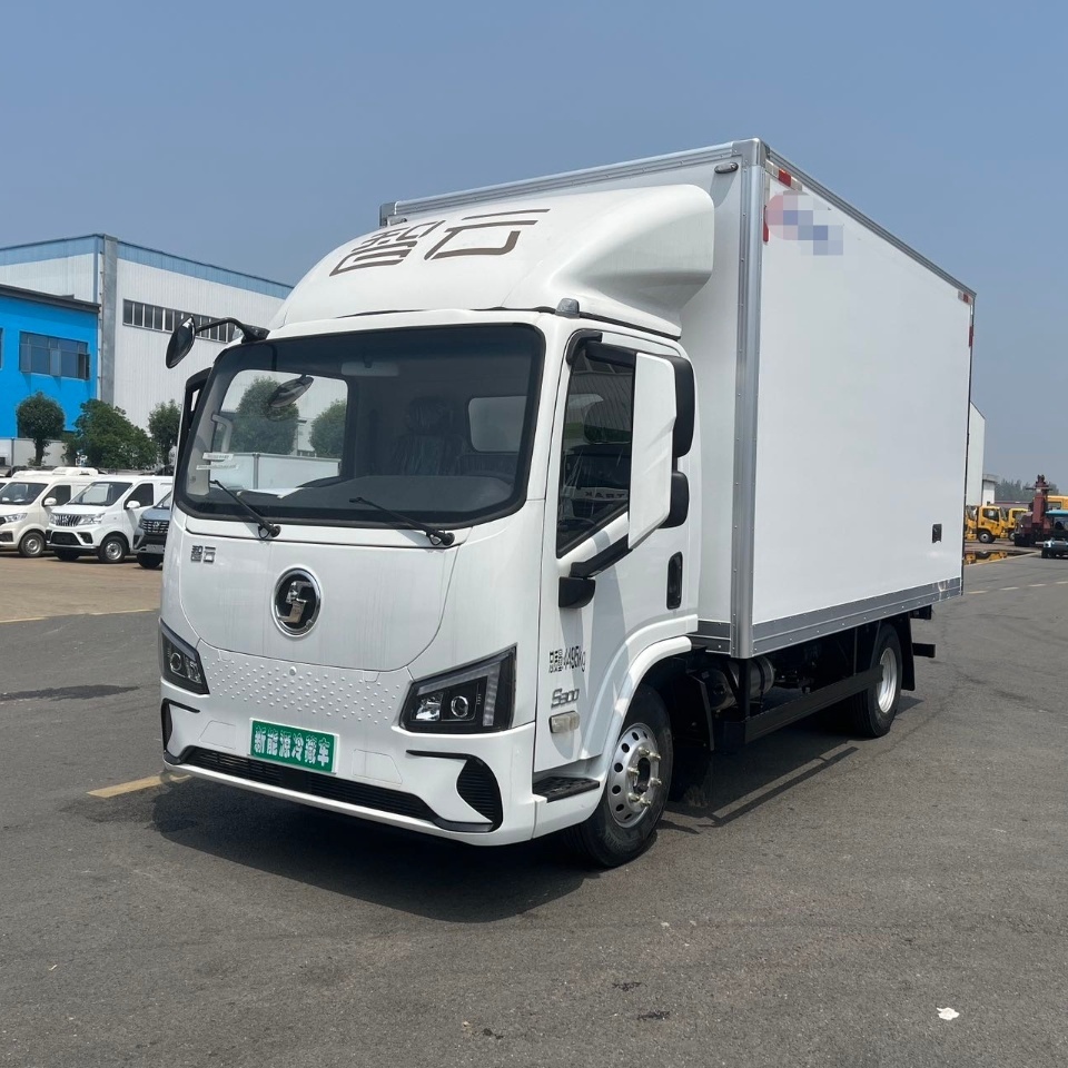 Shacman Pure Electric New Energy Refrigerated Truck (4.2-meter Blue License Box-type Cold Chain Light Truck)