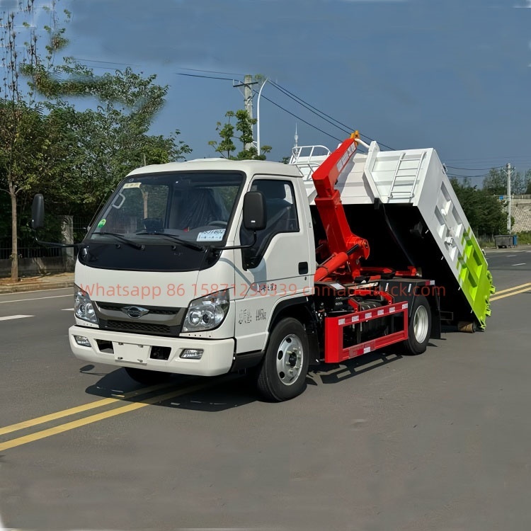 FOTON underground garage hook-arm garbage truck, Quanchai 95 horsepower, displacement 2300L