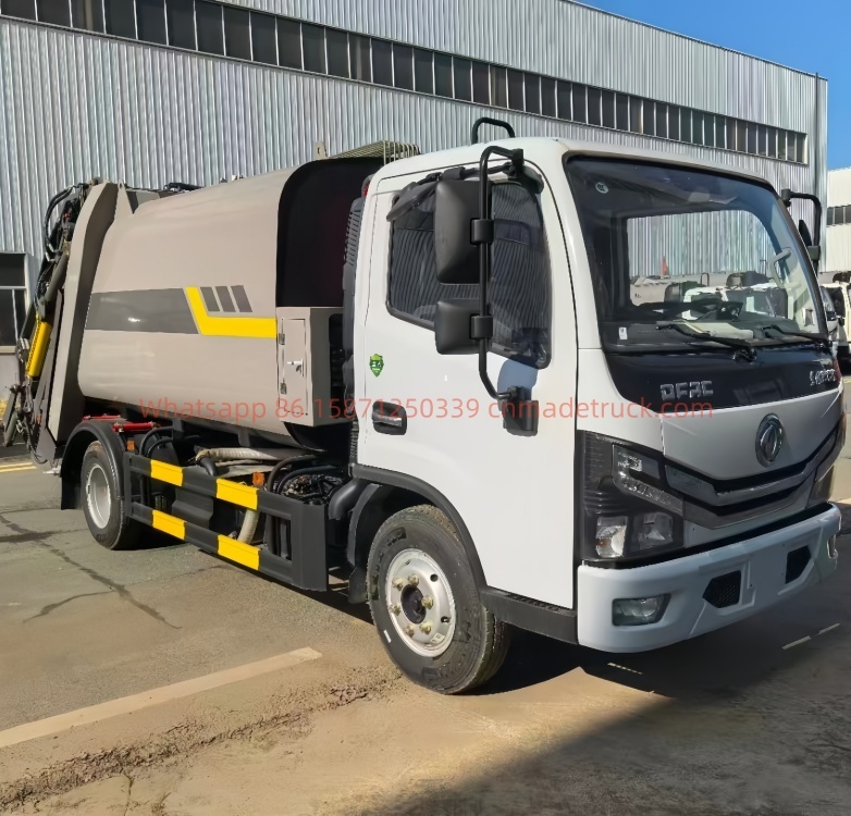 DFL Duolika 7000-liter compressed garbage truck powered by Quanchai 136 horsepower