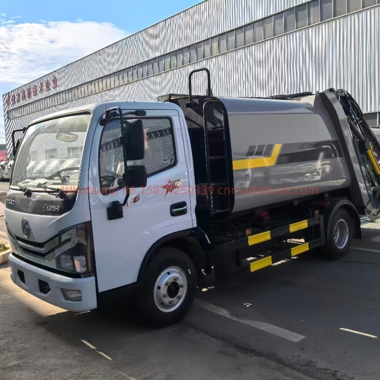DFL Duolika 7000-liter compressed garbage truck powered by Quanchai 136 horsepower