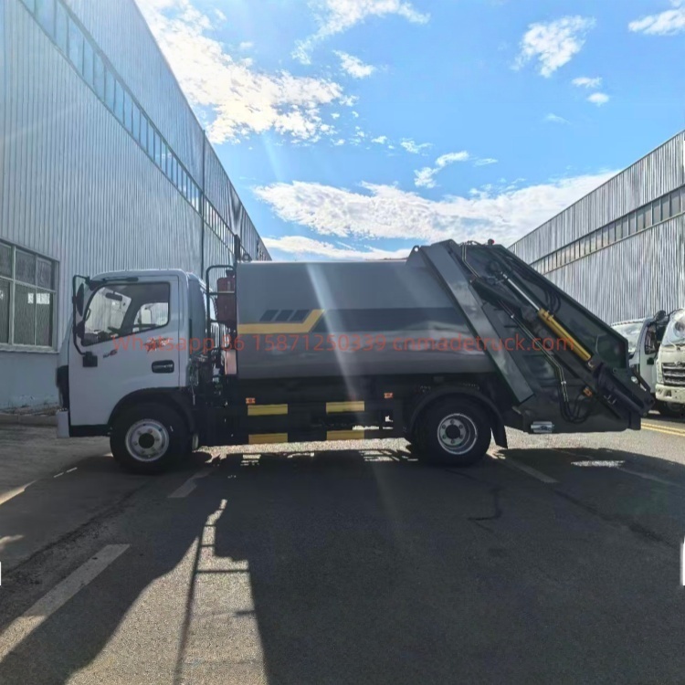 DFL Duolika 7000-liter compressed garbage truck powered by Quanchai 136 horsepower