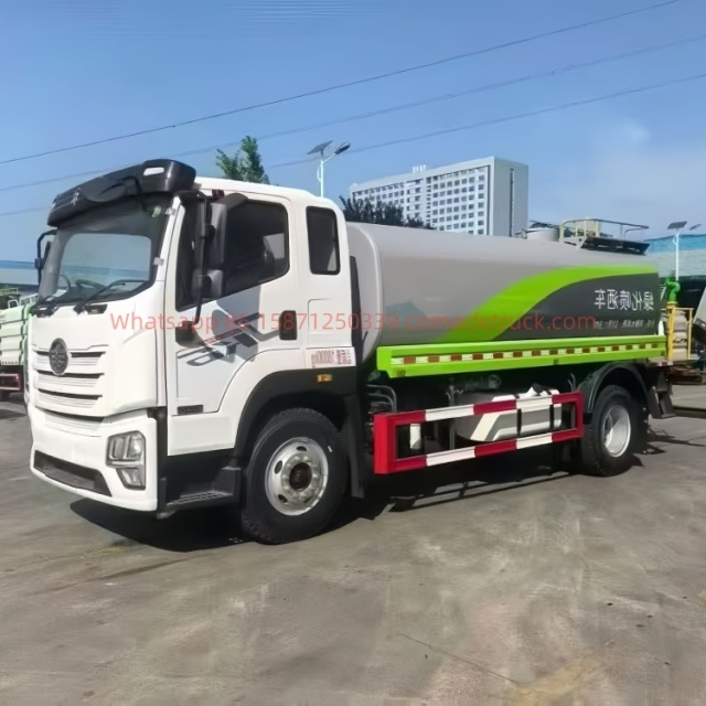 解放JK6单桥15000升雾炮洒水卡车大柴240马力发动机排量5170升