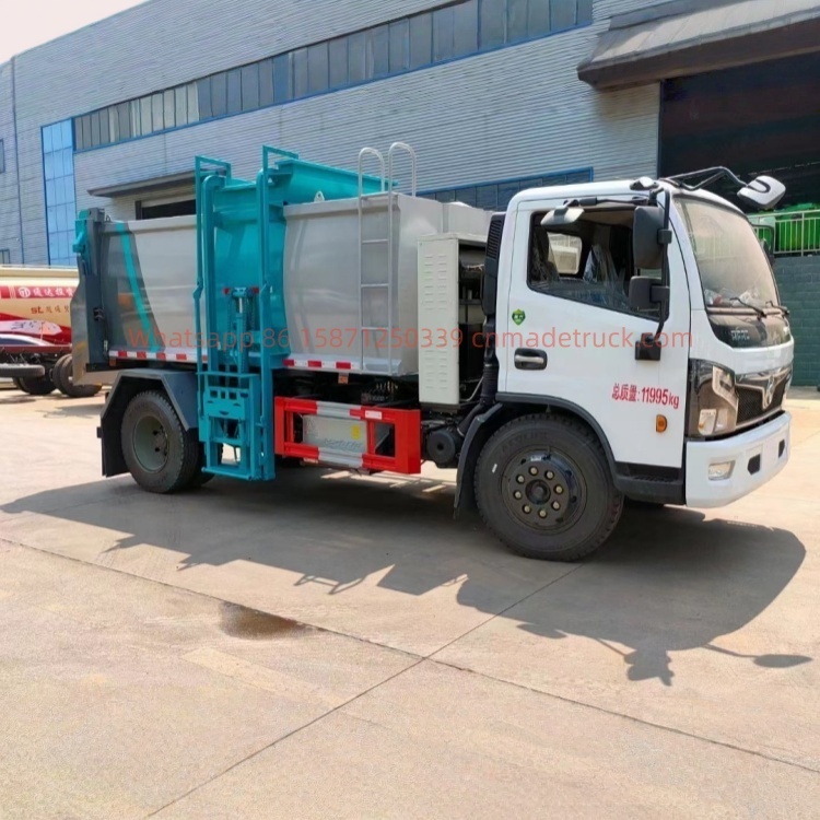 DFL  Hybrid 8000-liter Kitchen Waste Truck, Yunnei 150 HP Engine, 3970mm Wheelbase