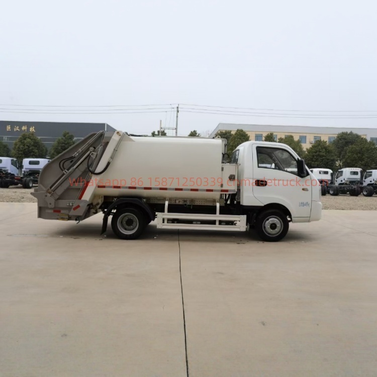 Geely V5E all-electric compressed garbage truck with a wheelbase of 2850mm