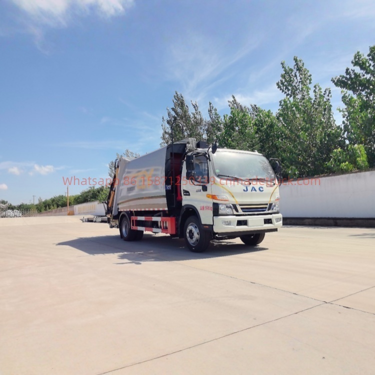 JAC  HV6 Hybrid Compression Garbage Truck with Yunnei 160 Horsepower