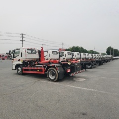 JAC blue-plate hook-arm garbage truck, Yunnei 150 horsepower, wheelbase 3300 mm