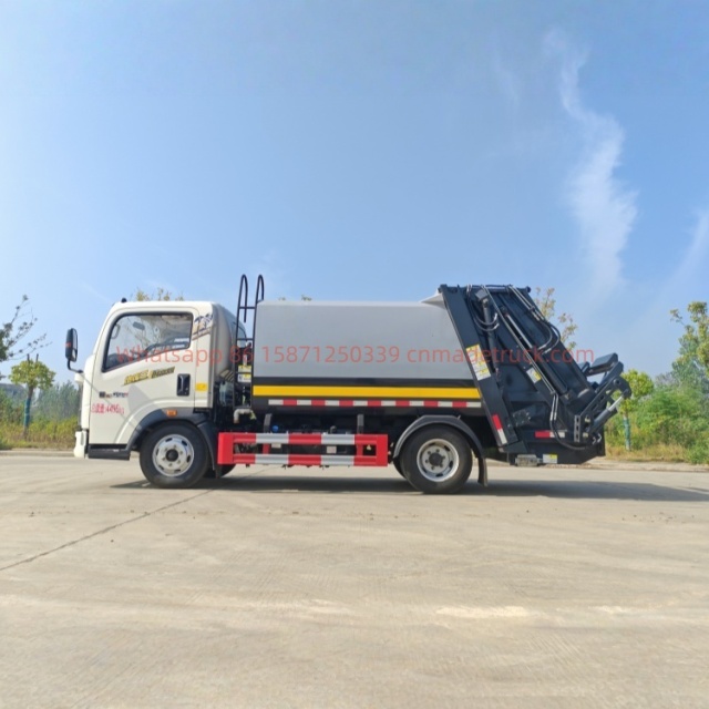 重汽豪沃地库压缩垃圾车6000升潍柴140马力2800毫米轴距