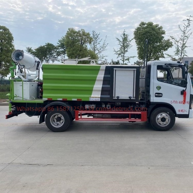 东风多利卡5000升雾炮喷洒卡车全柴115马力2300升排量