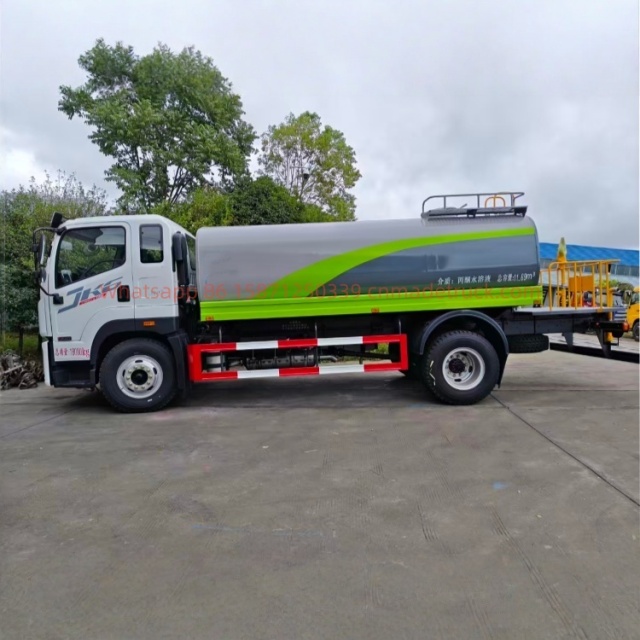 解放JK6单桥15000升雾炮洒水卡车大柴240马力发动机排量5170升