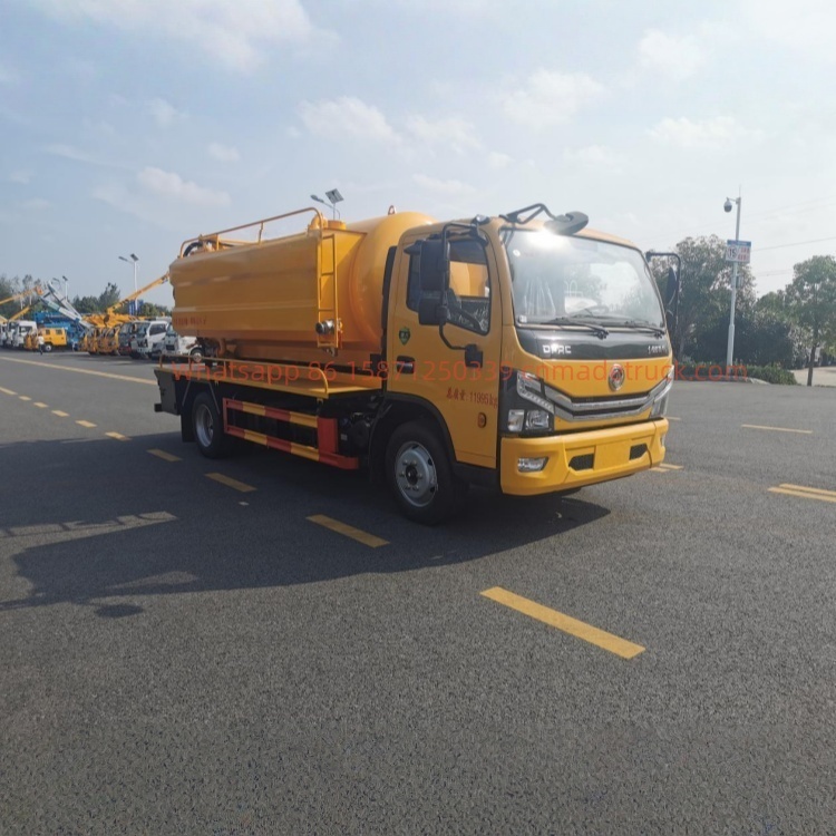 DFL 10000-liter sewage suction truck equipped with a Yuchai 165-horsepower engine and a wheelbase of 3800mm