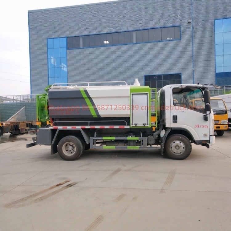 7000-liter Isuzu cleaning and sewage suction truck with Isuzu 163-horsepower engine and 3000-liter displacement