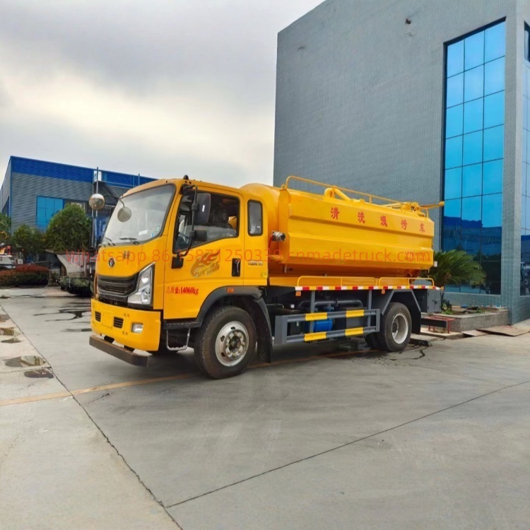 Sinotruk Homan 12,500-liter side-mounted cleaning and sewage suction truck, Weichai 190 horsepower, 3900 mm wheelbase