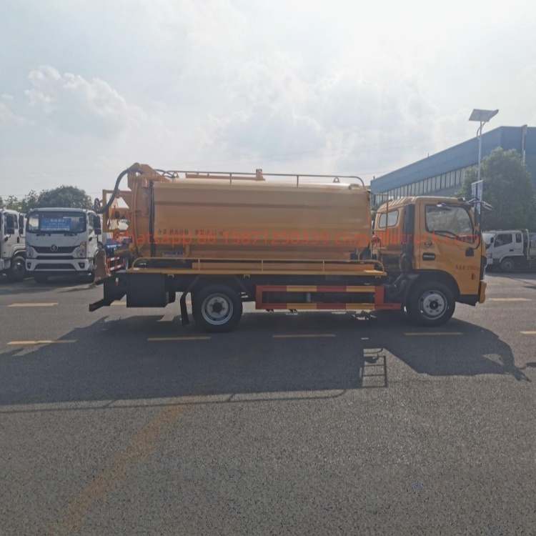 DFL 10000-liter sewage suction truck equipped with a Yuchai 165-horsepower engine and a wheelbase of 3800mm