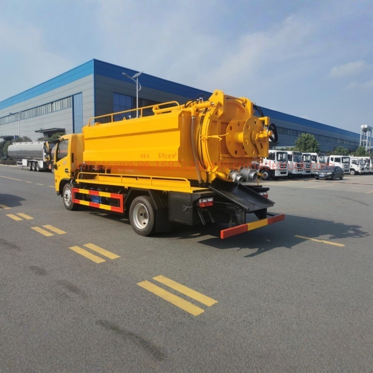 DFL 10000-liter sewage suction truck equipped with a Yuchai 165-horsepower engine and a wheelbase of 3800mm