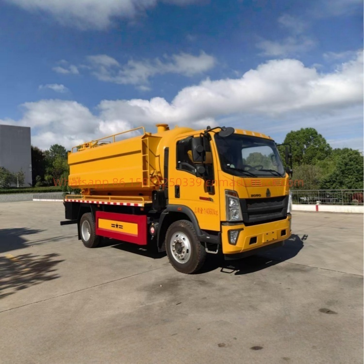 Sinotruk Howo cleaning and sewage suction truck with a 3800mm wheelbase