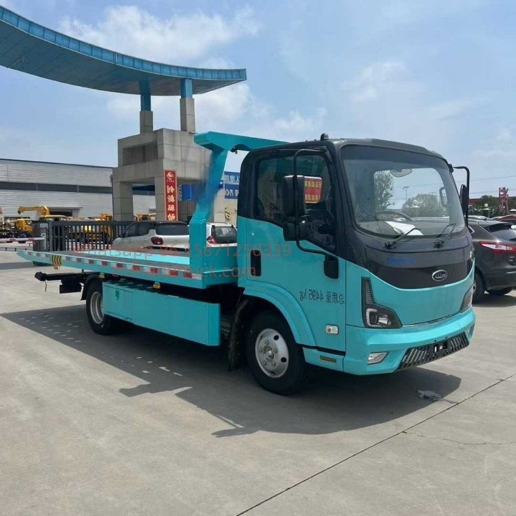 Qingling EVM100 Pure Electric Blue-Plate Flatbed Wrecker Fuel vehicle transportation underground garage towing