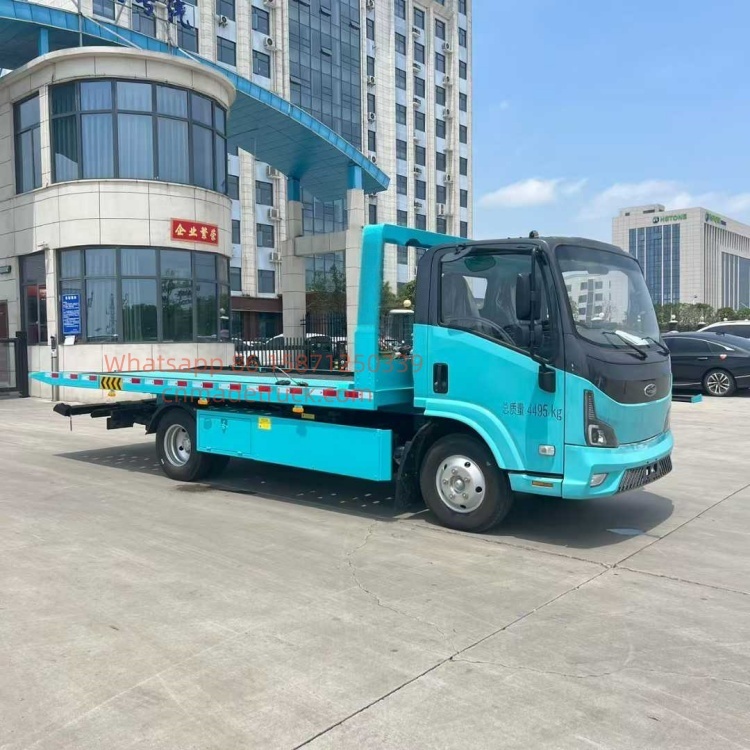 Qingling EVM100 Pure Electric Blue-Plate Flatbed Wrecker Fuel vehicle transportation underground garage towing