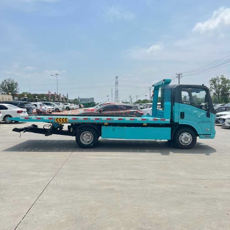 Qingling EVM100 Pure Electric Blue-Plate Flatbed Wrecker Fuel vehicle transportation underground garage towing