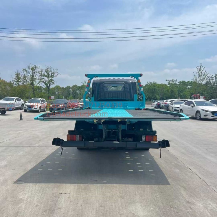 Qingling EVM100 Pure Electric Blue-Plate Flatbed Wrecker Fuel vehicle transportation underground garage towing