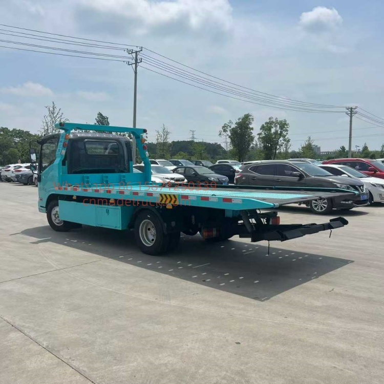Qingling EVM100 Pure Electric Blue-Plate Flatbed Wrecker Fuel vehicle transportation underground garage towing